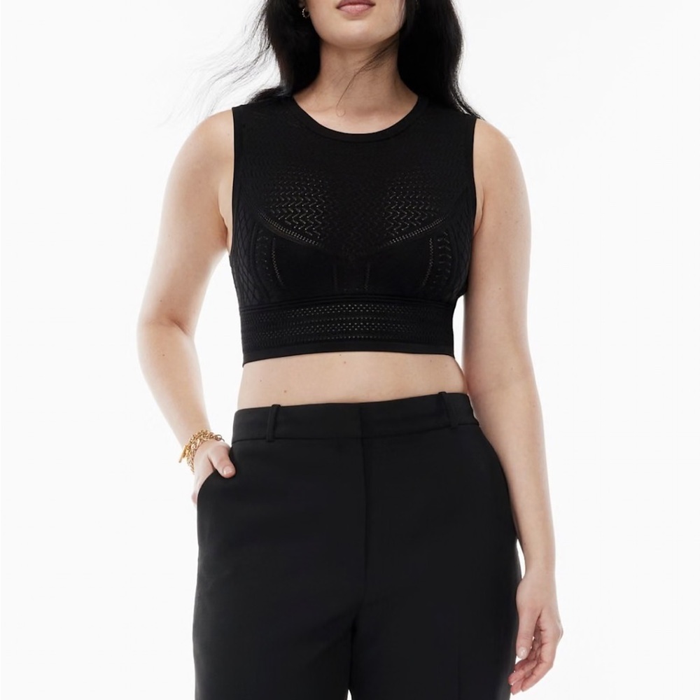 Babaton Black Pointelle Tank - Picture 5 of 7